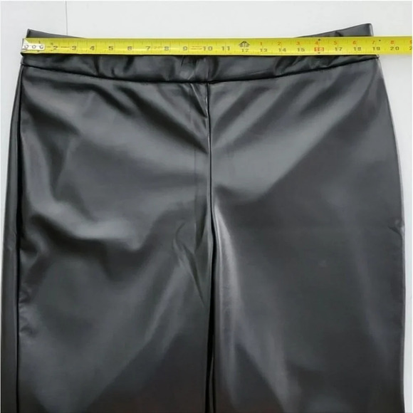 Maison Cinqcent 500 Plus Women's Pull On Pants Black Faux Leather Stretch  Sz 1X - Picture 9 of 11